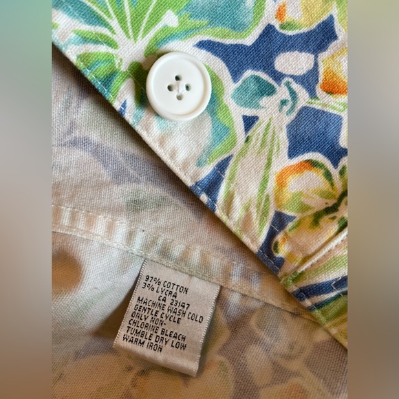 TALBOTS Jacket Women's Tropical Hibiscus Floral Button Down - Picture 8 of 12